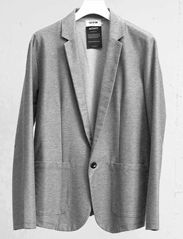 ファクトタムのショートジャケット灰色