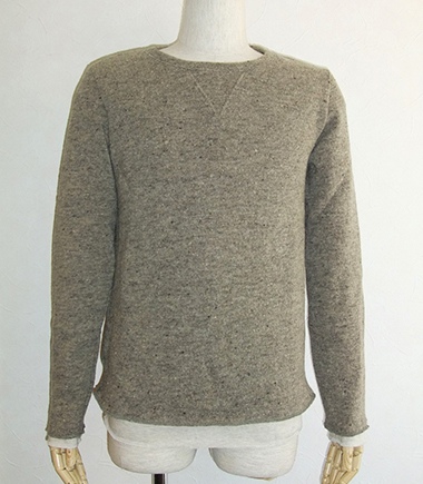 REMI RELIEF　レミレリーフ WOOL LAYERED CREW SWEATER